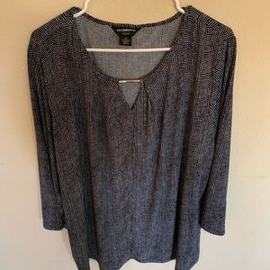 Black and white blouse